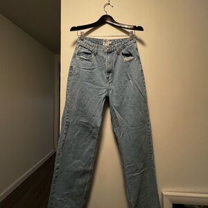 Princess Polly Blue Straight Leg Jeans